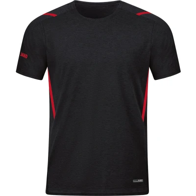 Afbeelding van T shirt Challenge Zwart gemeleerd/rood / 4XL