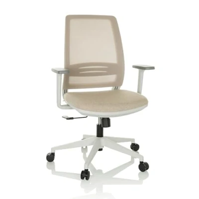 Afbeelding van hjh OFFICE Thuisgebruik bureaustoel PROFONDO ECO W stof/netstof Beige