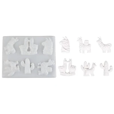 Afbeelding van Rayher 36088000 gietvorm: Lamas, 5 8,5 x 6,7 8 cm, 6 motieven, SB Btl 1 stuk