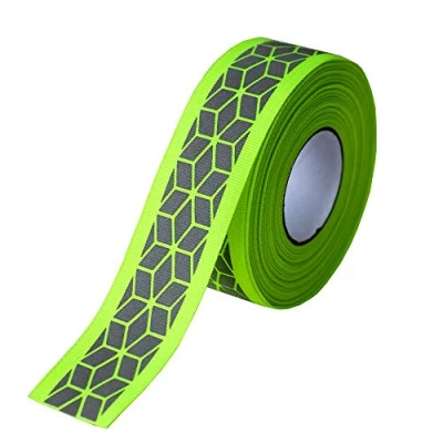 Afbeelding van Zilveren Reflecterende Webbing Lint DIY Stof Tape Trim Strip voor Chothing Naai Op 3 cm x 10 meter (Groen)