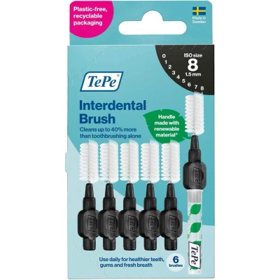 Afbeelding van Tepe Interdentale ragers original zwart maat 8