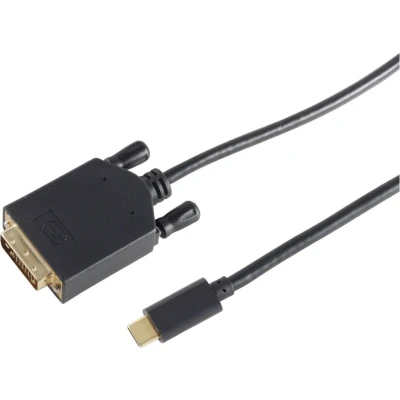 Afbeelding van USB C naar DVI kabel met DP Alt Mode (1920 x 1200) / zwart 1 meter