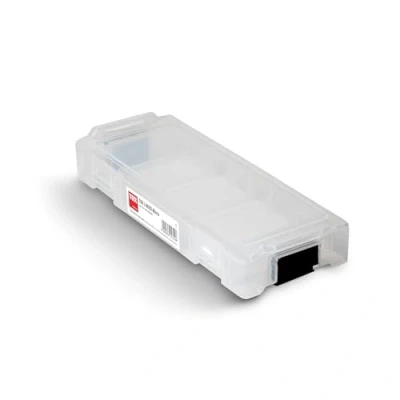 Afbeelding van TOX L Boxx Micro assortimentskoffer, stapelbaar en in elkaar te steken met systeem, deelbaar 8 vakken, overzichtelijke opslag voor pluggen schroeven, transparant, 1 stuk, 094900805