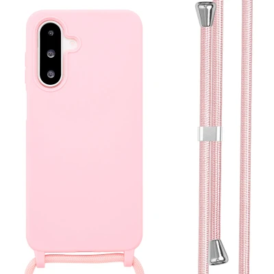 Afbeelding van imoshion hoesje Geschikt voor Samsung Galaxy A26 met koord Siliconen Roze