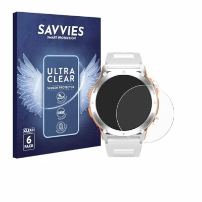 Afbeelding van Savvies Screenprotector voor RAYOFI Smartwatch 1.43&quot; Folie Beschermfolie transparant (6 Stuks)