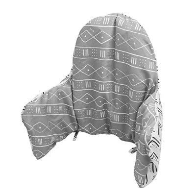 Afbeelding van Longgouk Kussen voor kinderstoel, stoelpad IKEA Antilop zitkussen, ingebouwd opblaasbaar kussen, zacht en comfortabel, babysitten comfortabeler (Check Stripe)