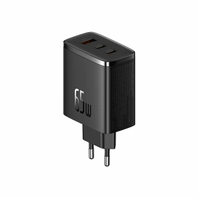 Afbeelding van Baseus Cube Pro Trio Power Adapter 2x USB A / C 65W Zwart