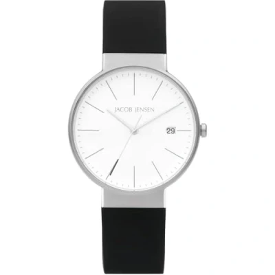 Afbeelding van Jacob Jensen Herren Uhren Analog Quarz One Size Dunkelblau 32020795