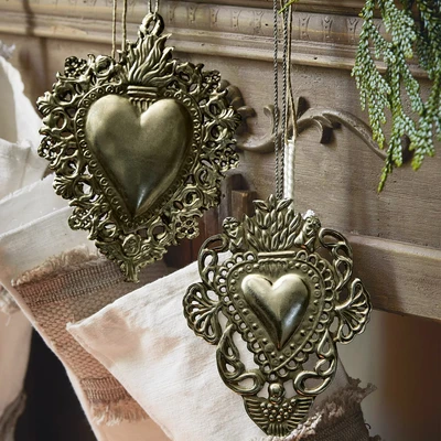 Afbeelding van LOBERON Decoratief ornament set van 2 Medes messing