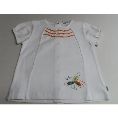 Afbeelding van T shirt korte mouwen Meisjes Wit , oranje 2 jaar 92