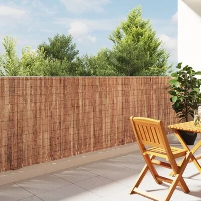 Afbeelding van vidaXL Hekpaneel Natuurlijk Hout 400 x 125 cm Duurzaam Tuinhek