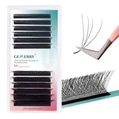 Afbeelding van W Wimpers 4D Voorgemaakte fan Wimperextensies 0.07mm d Curl 8 14mix Gemerry Noir Volume Dikke Professionele Enkele Wimper Individuele Russische Lash Tray (W 007 cur 14mix)