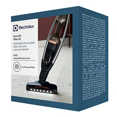 Afbeelding van Electrolux EF167, filterset voor Q9 (dubbelverpakking, 2 wasbare voormotorfilters, optimale filtratieprestaties, eenvoudige reiniging, regelmatige filtervervanging), zwart