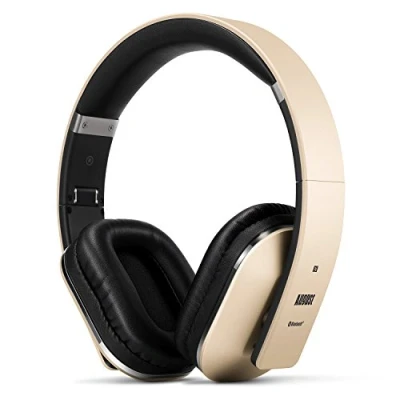 Afbeelding van August EP650 Bluetooth v4.2 NFC koptelefoon met aptX Low Latency draadloze over ear hoofdtelefoon individueel geluid goud