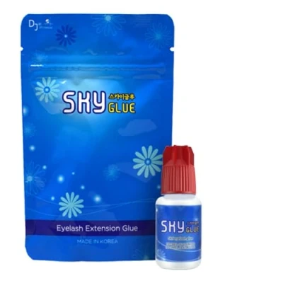 Afbeelding van P Beauty wimperlijm voor wimperverlenging, Sky Glue Type D, 5 ml, ultra sterke hechting, volumetechniek en 1:1 techniek, droogtijd 3 seconden, houdbaarheid weken, permanente
