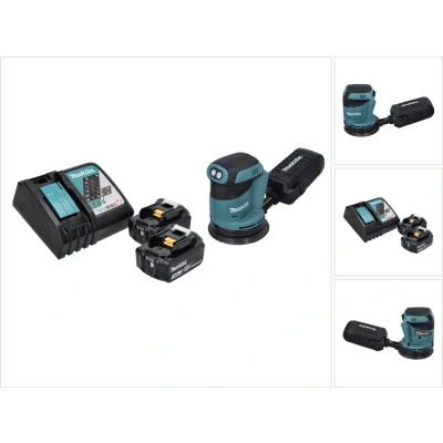 Afbeelding van Makita DBO 180 RF accu excentrische schuurmachine 18 V 125 mm + 2x 3.0 Ah lader