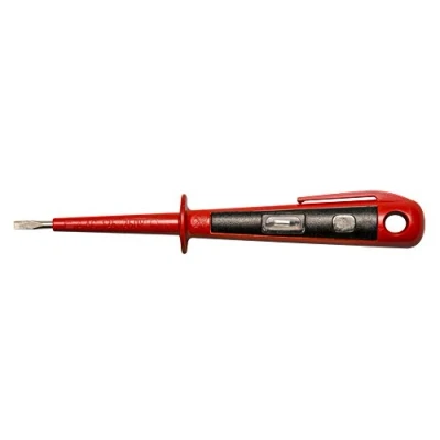 Afbeelding van H+H Werkzeug 45400 Eurotester/spanningstester/fasetest tot 250 V GS getest volgens VDE 0680 Made in Germany, rood/zwart, 150 mm