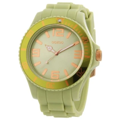 Afbeelding van OOZOO Timepieces groene horloge met rubber band C4350