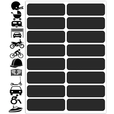 Afbeelding van Biomar Labs® Reflectoren reflecterende stickers folie zwarte set (16 stuks) zelfklevende fiets reflector veiligheidssticker velgrandsticker D 63