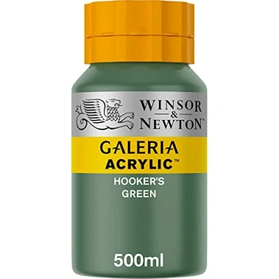 Afbeelding van Winsor &amp; Newton 2150311 Galeria acrylverf, hoge pigmentatie, lichtecht en verouderingsbestendig, romige vloeiende consistentie 500ml Pot, Hooker&#039;s Green