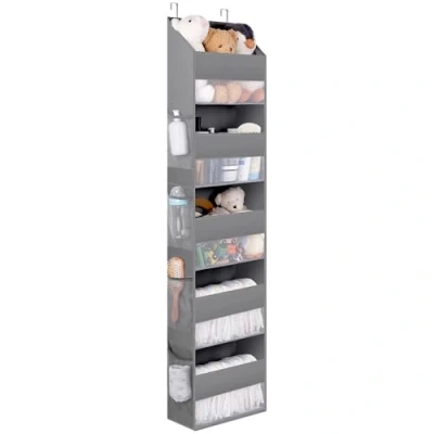 Afbeelding van GRANNY SAYS Deurhanger Organizer met 5 Vakken, 1 Pak Hang Deur, Grijs Hangende Zijvakken, aan de Hangrek, Behind the Door Hanging Storage