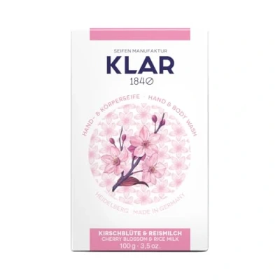 Afbeelding van Klar Kersenbloesem met rijstmelk hand &amp; body zeep 100gr Palmolievrij