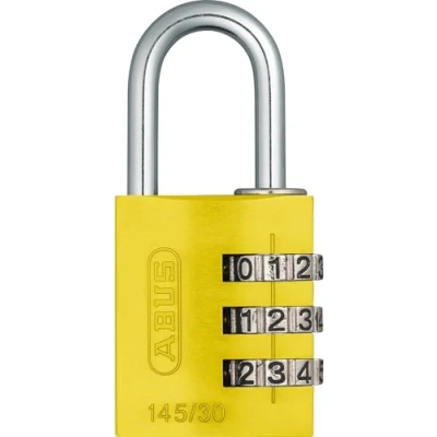 Afbeelding van ABUS 465819 145 / 30_AMARILLO_B Aluminium kaars combinacion 30 mm 3 digitos amarillo blister