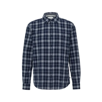 Afbeelding van s.Oliver Regular FIT Kariertes MIT Kentkragen Overhemd, Heren, Maat: 3XL, Navy