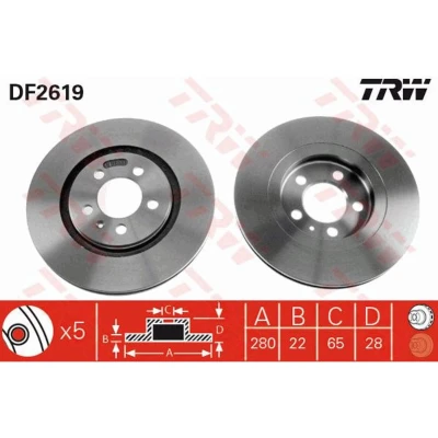 Afbeelding van Trw Remschijf DF2619