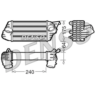 Afbeelding van DENSO DIT09120 Intercooler Aluminium 240x175x64