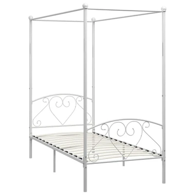 Afbeelding van Hemelbedframe metaal wit 120x200 cm