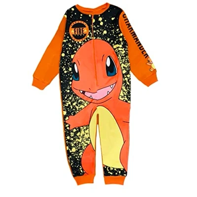 Afbeelding van Pokémon onesie voor jongens, leeftijd 4 12 jaar, oranje, 5 6 Jaar