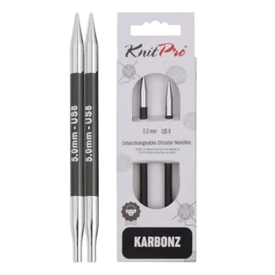 Afbeelding van Knitpro Karbonz (5,00 mm) Ronde verwisselbare naaldtips 1 Stuk