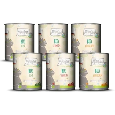Afbeelding van MjAMjAM Premium natvoer voor katten natuurlijk lekker The BIO Box, 6 pack (6 x 800g), graanvrij