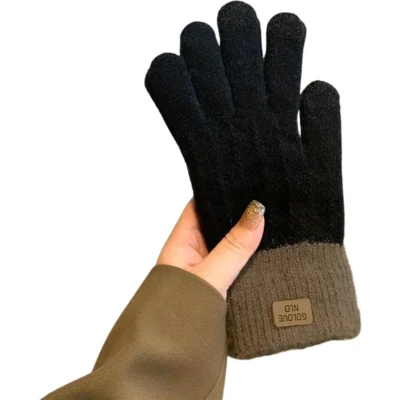 Afbeelding van Bovista Winterhandschoen Dames Handschoenen Touchscreen Winter Pluche Zwart