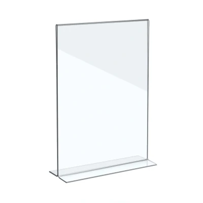 Afbeelding van A4 Folderhouder / Menukaarthouder Tafelhouder Acrylglas T Standaard type Premium