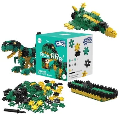 Afbeelding van Nano Clics Creative Builders 125 Piece Set 5 in 1 Bouwblokken DUURZAAM Speelgoed Gemaakt Van 100% GERECYCLEERDE Kunststof 8, 9, 10, 11, 12 jaar Constructie