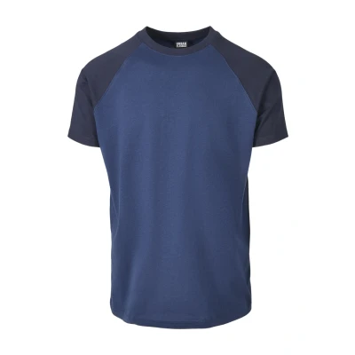 Afbeelding van Urban Classics Raglan Contrast Tshirt print, Heren, Maat: 4XL, Darkblue
