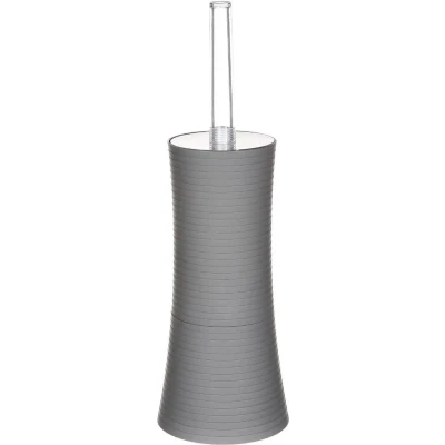 Afbeelding van 5five Toiletborstel met houder rond grijs kunststof 38 cm