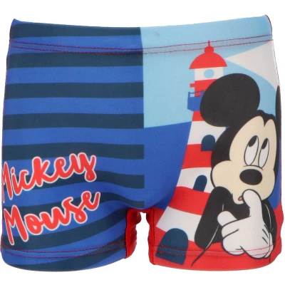 Afbeelding van Zwembroek Zwemboxer Mickey Mouse 3/4 jaar 98/104 cm Blauw met rode achterkant