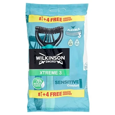 Afbeelding van Wilkinson Sword Xtreme 3 Sensitive, scheerapparaat, 12 scheerapparaten