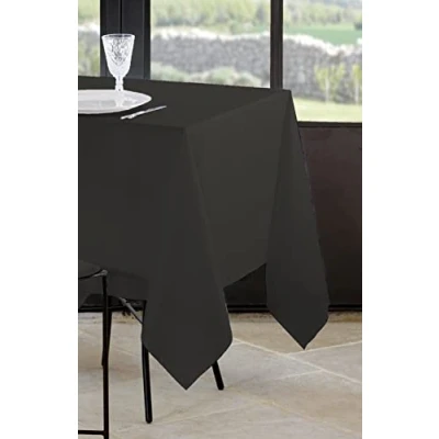 Afbeelding van Tafelkleed Leon antraciet 145 x 300 kerst decoratie eten goedkoop polyester