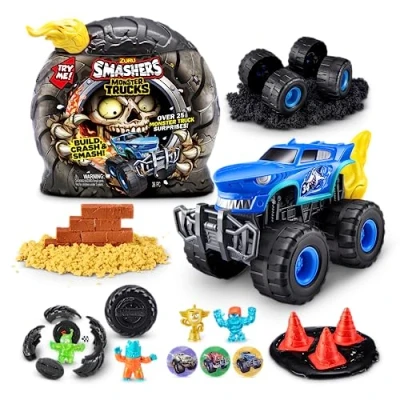 Afbeelding van Smashers Monster Truck Surprise van ZURU, Shark Speedster, jongens, met 25 verrassingen, verzamelbare Discovery (Shark Speedster)