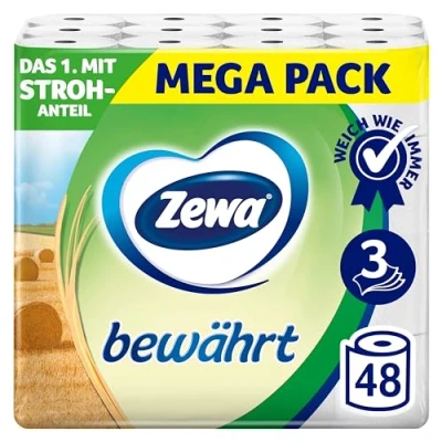 Afbeelding van Zewa 38793 Bewezen toiletpapier met stropercentage, 3 x 16 rollen,16 stuks (pak van 3),wit