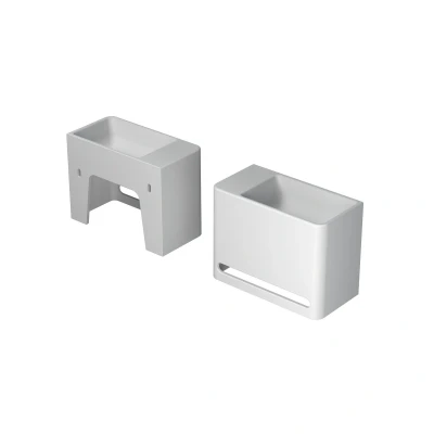 Afbeelding van INK Hangar Fontein 40x20x30cm wasbak rechts 0 kraangaten Polystone Mat Wit