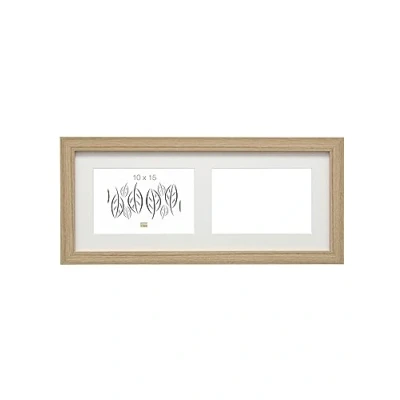 Afbeelding van Deknudt Frames fotolijst S66KD2 naturel 2 foto&#039;s 10x15 cm
