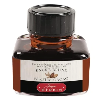 Afbeelding van J.Herbin Herbin 13746T inktfles, geparfumeerd, Les subtiles&quot;, ideaal voor schrijfpen en rollers, 30 ml, 1 stuk, bruin met cacao geur