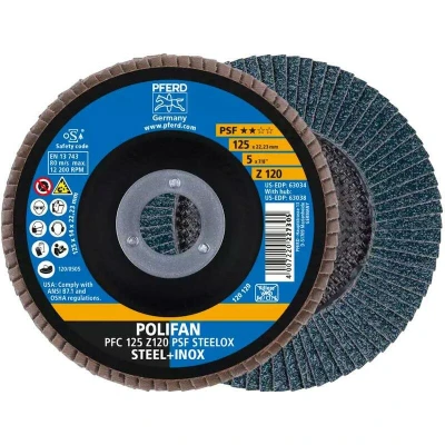 Afbeelding van PFERD 67769125 PFC 125 Z 120 PSF STEELOX Lamellenschijf Diameter mm 10 stuk(s)