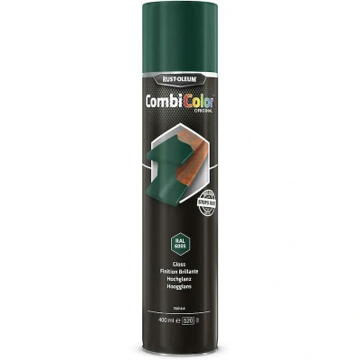 Afbeelding van rust oleum combicolor hoogglans ral 6005 mosgroen 400 ml spuitbus