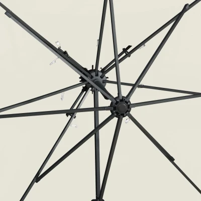 Afbeelding van Zweefparasol met dubbel dak 250x250 cm azuurblauw
